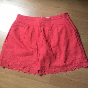 Orange skirt with embroidered details